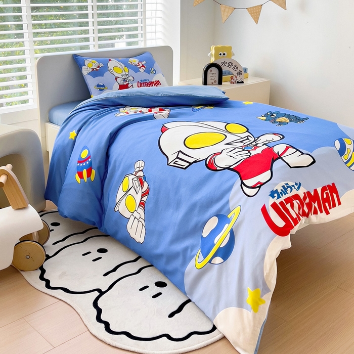 91家纺网 家纺一手货源 找家纺 （总）吉咪兔家纺 2025新款正版奥特曼全棉纯棉幼儿园三件套儿童被褥六件套宝宝午睡入园婴儿床上用品