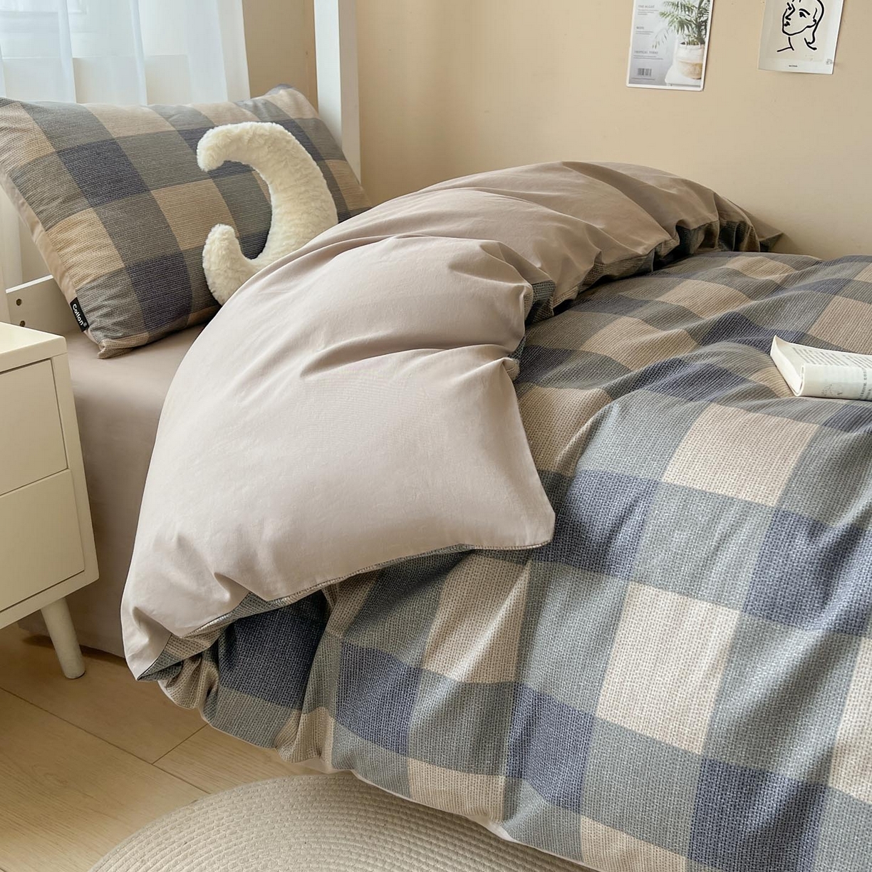 91家纺网 家纺一手货源 找家纺 （总）涵宸2025新款全棉宿舍学生款三件套四件套