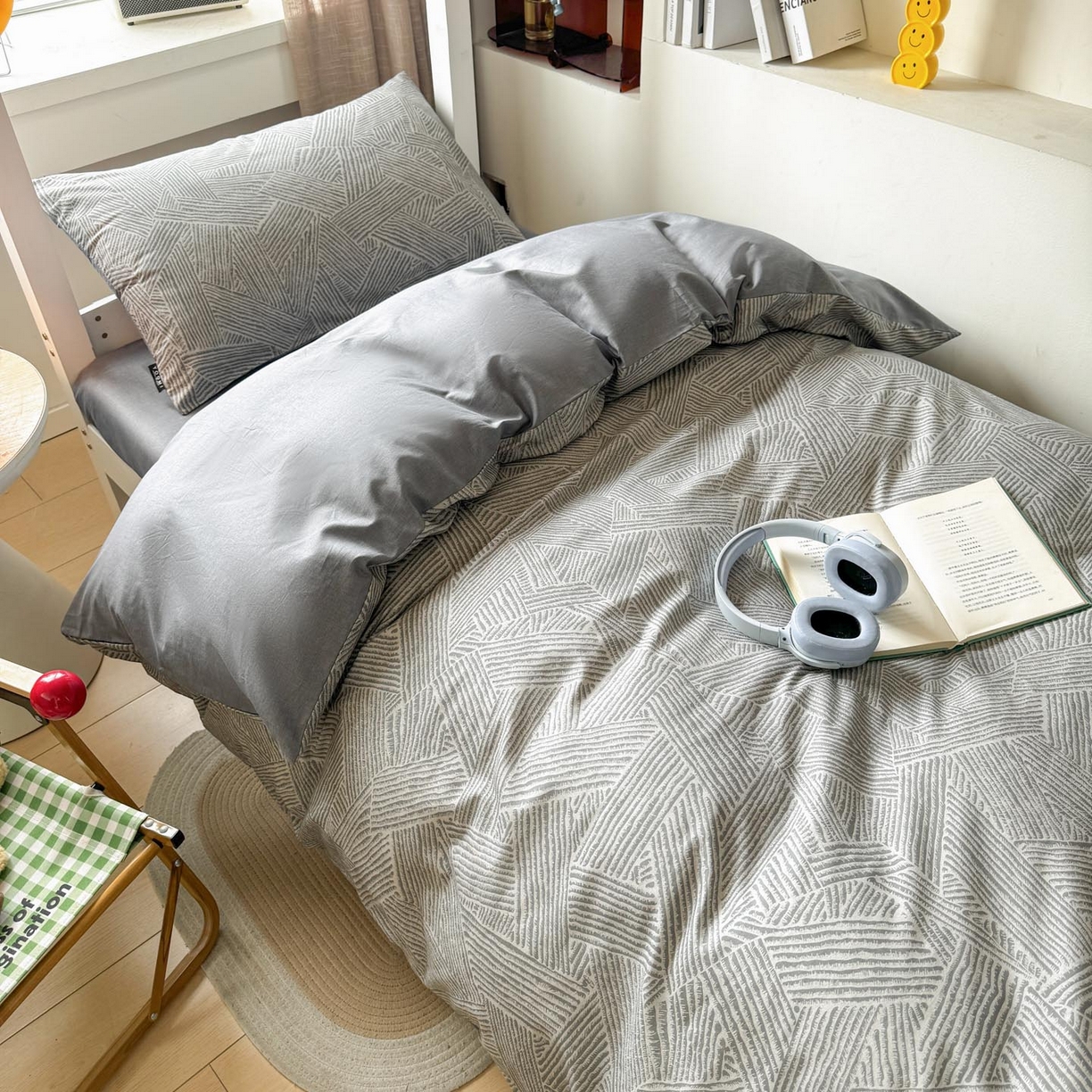 91家纺网 家纺一手货源 找家纺 （总）涵宸2025新款全棉宿舍学生款三件套四件套