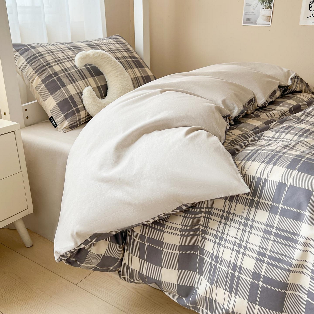 91家纺网 家纺一手货源 找家纺 （总）涵宸2025新款全棉宿舍学生款三件套四件套