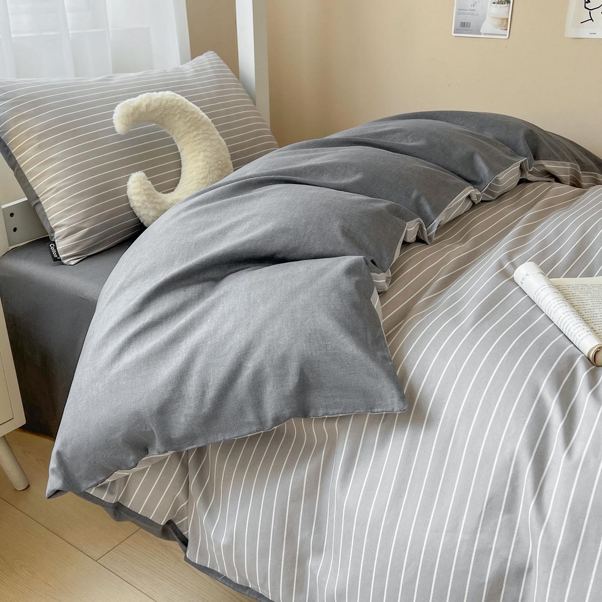 91家纺网 家纺一手货源 找家纺 （总）涵宸2025新款全棉宿舍学生款三件套四件套