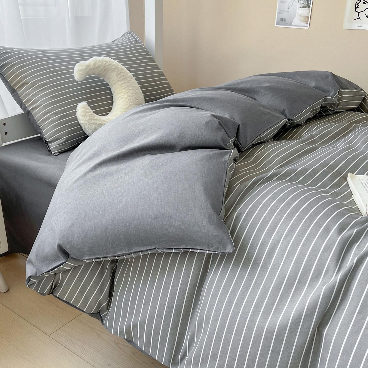 91家纺网 家纺一手货源 找家纺 （总）涵宸2025新款全棉宿舍学生款三件套四件套