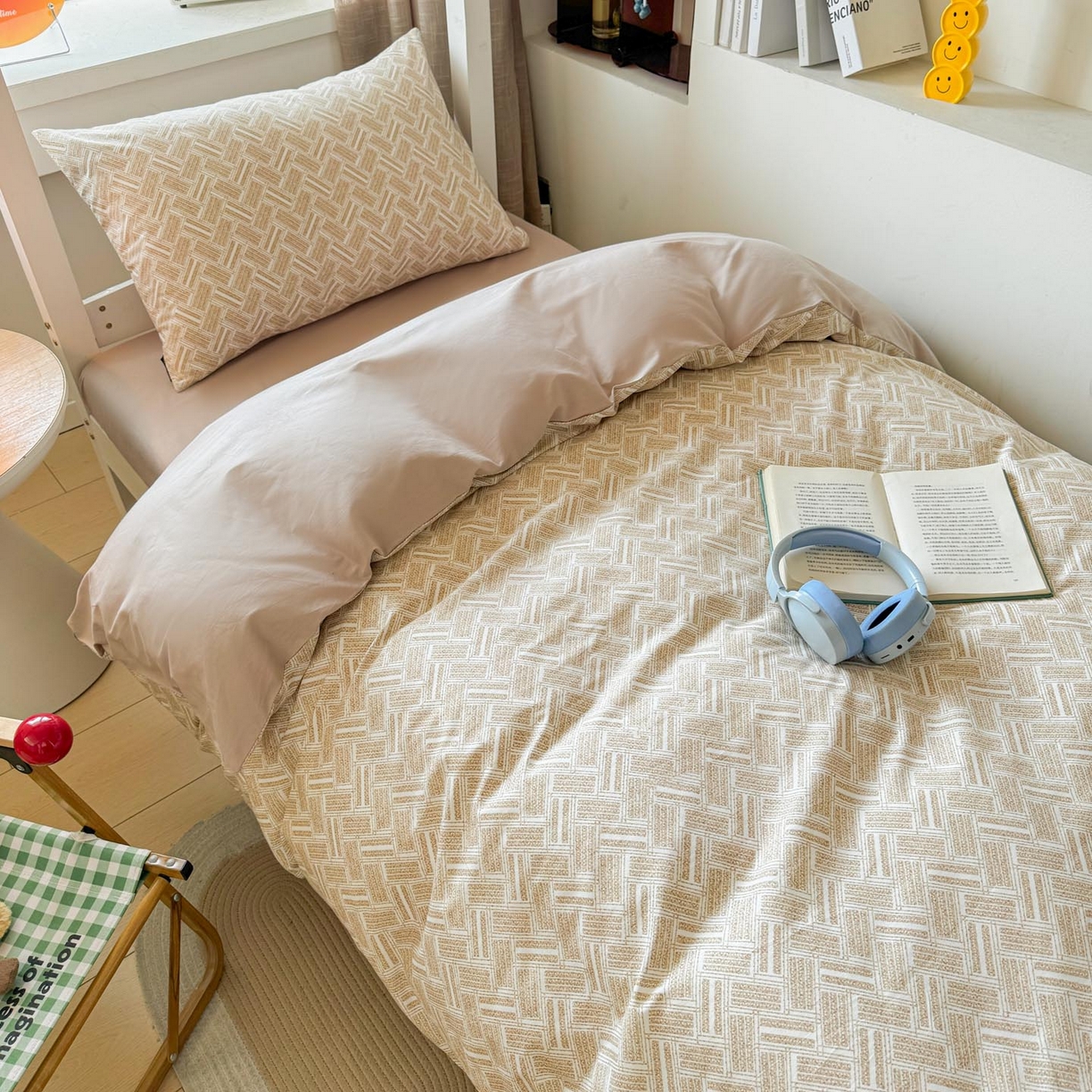 91家纺网 家纺一手货源 找家纺 （总）涵宸2025新款全棉宿舍学生款三件套四件套