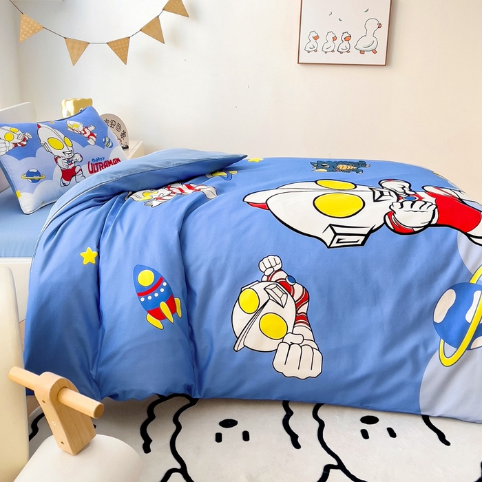 91家纺网 家纺一手货源 找家纺 吉咪兔家纺 2025新款正版奥特曼全棉纯棉幼儿园三件套儿童被褥六件套宝宝午睡入园婴儿床上用品 初代奥特曼