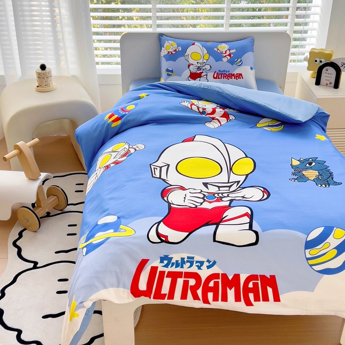 91家纺网 家纺一手货源 找家纺 吉咪兔家纺 2025新款正版奥特曼全棉纯棉幼儿园三件套儿童被褥六件套宝宝午睡入园婴儿床上用品 初代奥特曼