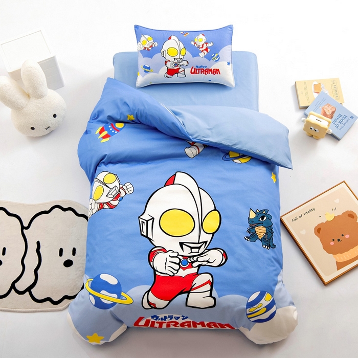 91家纺网 家纺一手货源 找家纺 吉咪兔家纺 2025新款正版奥特曼全棉纯棉幼儿园三件套儿童被褥六件套宝宝午睡入园婴儿床上用品 初代奥特曼