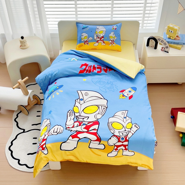吉咪兔家纺 2025新款正版奥特曼全棉纯棉幼儿园三件套儿童被褥六件套宝宝午睡入园婴儿床上用品 光之艾斯