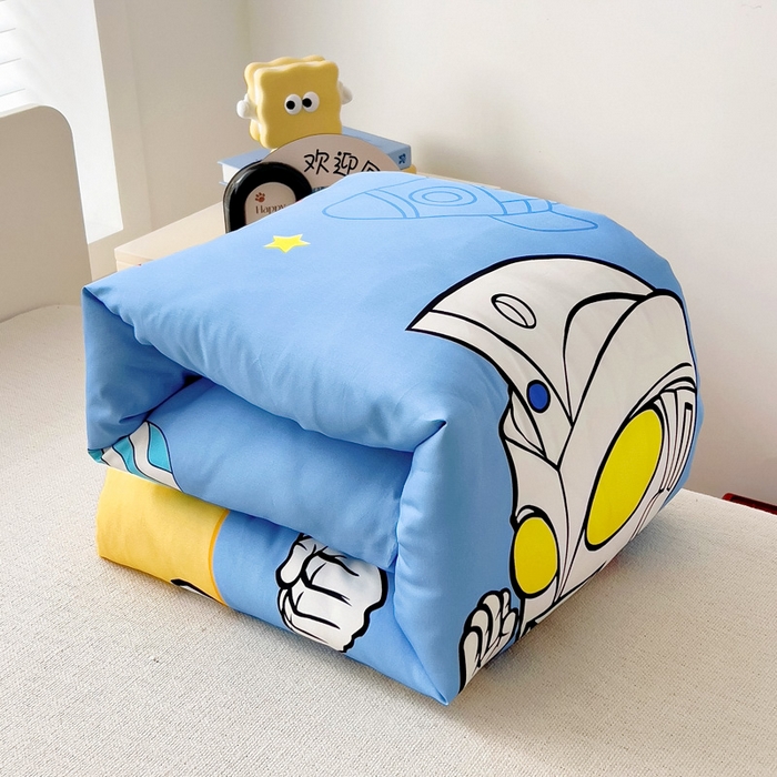 91家纺网 家纺一手货源 找家纺 吉咪兔家纺 2025新款正版奥特曼全棉纯棉幼儿园三件套儿童被褥六件套宝宝午睡入园婴儿床上用品 光之艾斯