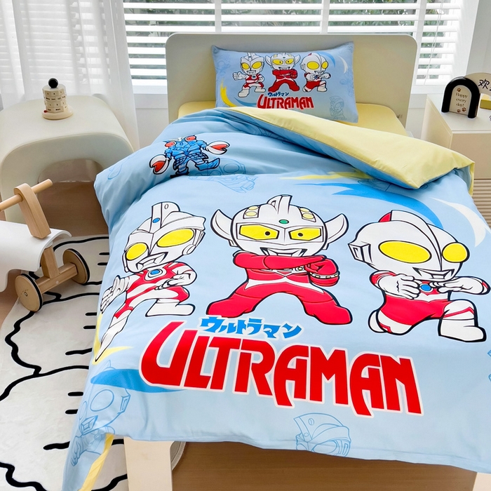 91家纺网 家纺一手货源 找家纺 吉咪兔家纺 2025新款正版奥特曼全棉纯棉幼儿园三件套儿童被褥六件套宝宝午睡入园婴儿床上用品 三大光奥