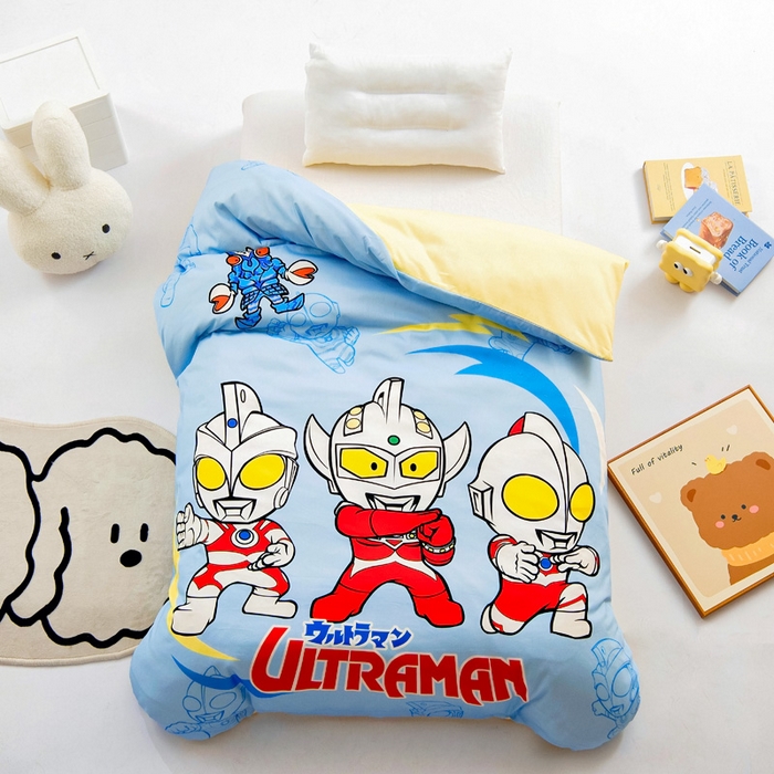 91家纺网 家纺一手货源 找家纺 吉咪兔家纺 2025新款正版奥特曼全棉纯棉幼儿园三件套儿童被褥六件套宝宝午睡入园婴儿床上用品 三大光奥