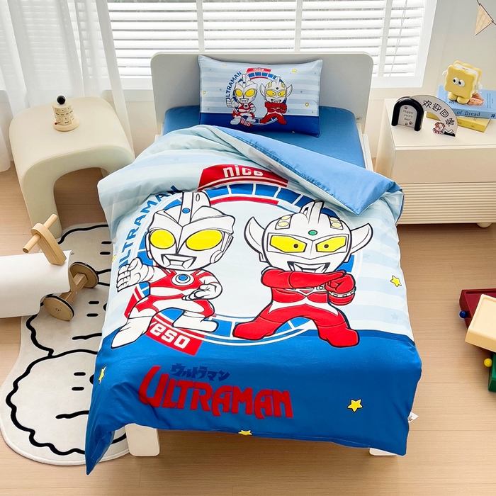 吉咪兔家纺 2025新款正版奥特曼全棉纯棉幼儿园三件套儿童被褥六件套宝宝午睡入园婴儿床上用品 泰罗艾斯