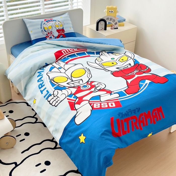 91家纺网 家纺一手货源 找家纺 吉咪兔家纺 2025新款正版奥特曼全棉纯棉幼儿园三件套儿童被褥六件套宝宝午睡入园婴儿床上用品 泰罗艾斯