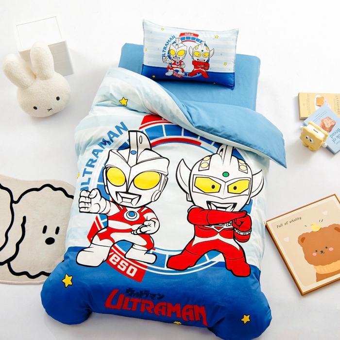 91家纺网 家纺一手货源 找家纺 吉咪兔家纺 2025新款正版奥特曼全棉纯棉幼儿园三件套儿童被褥六件套宝宝午睡入园婴儿床上用品 泰罗艾斯