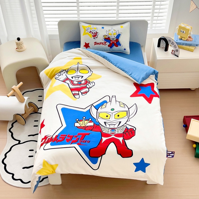 吉咪兔家纺 2025新款正版奥特曼全棉纯棉幼儿园三件套儿童被褥六件套宝宝午睡入园婴儿床上用品 威猛奥特曼