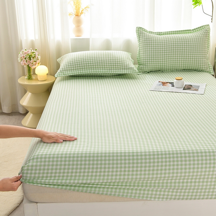 91家纺网 家纺一手货源 找家纺 （总）圣楚家纺 2025新款清新水洗床笠