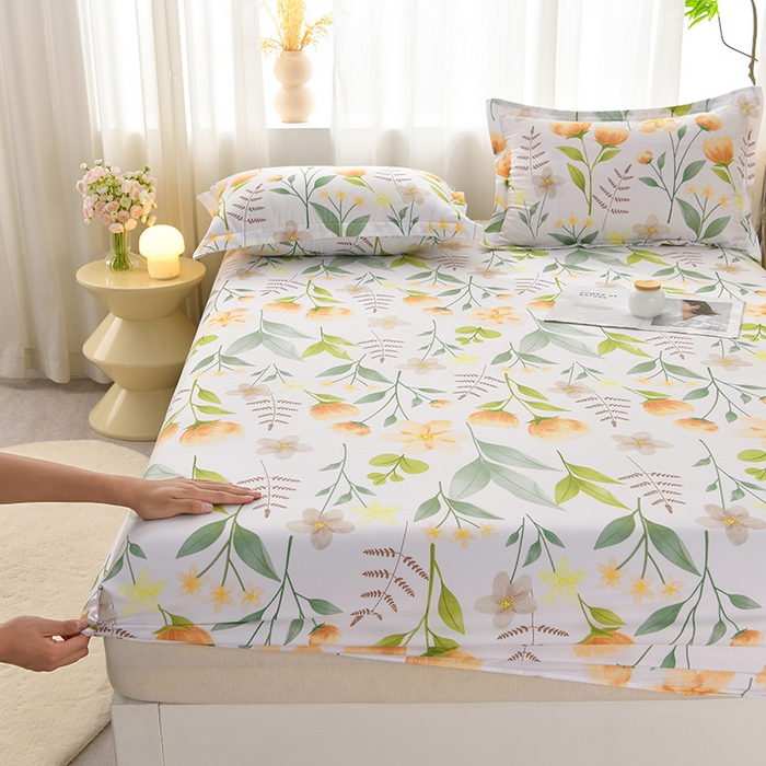 91家纺网 家纺一手货源 找家纺 （总）圣楚家纺 2025新款清新水洗床笠