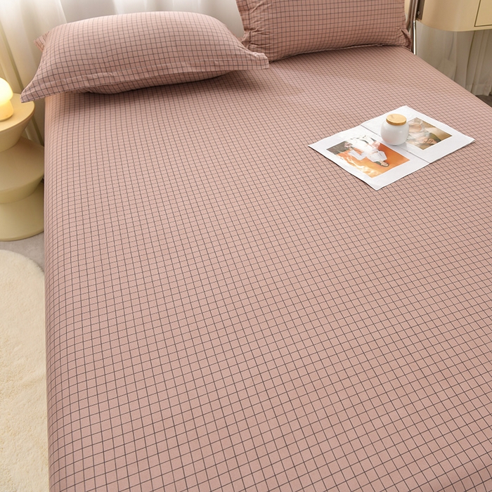 91家纺网 家纺一手货源 找家纺 圣楚家纺 2025新款清新水洗床笠 潮格