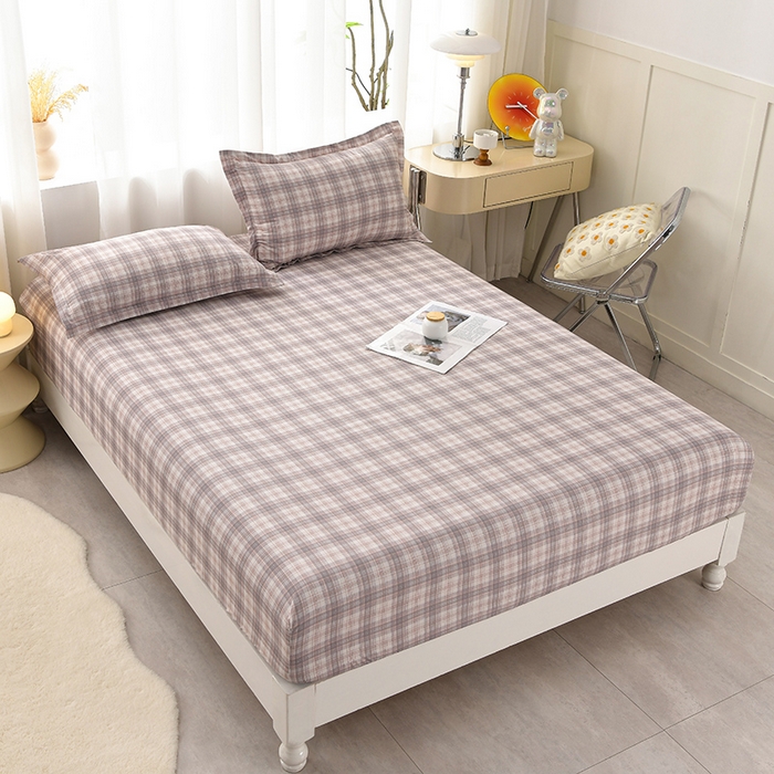 91家纺网 家纺一手货源 找家纺 圣楚家纺 2025新款清新水洗床笠 晨晓