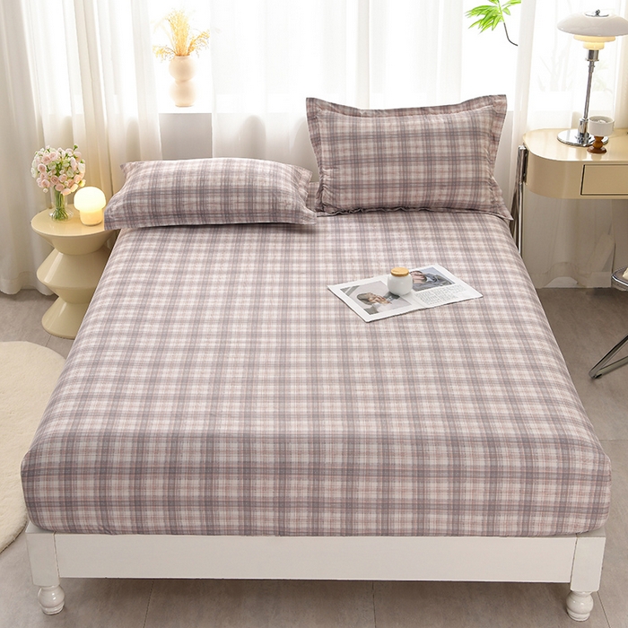 91家纺网 家纺一手货源 找家纺 圣楚家纺 2025新款清新水洗床笠 晨晓