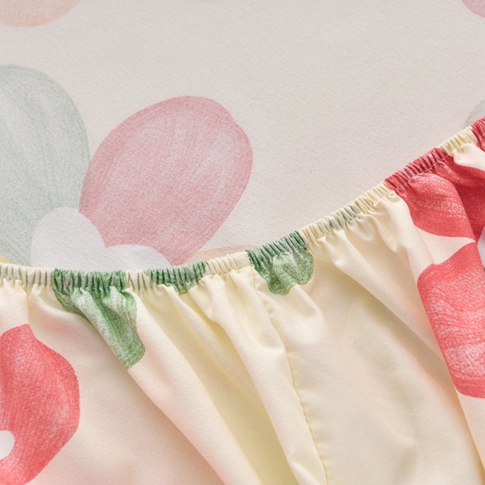 91家纺网 家纺一手货源 找家纺 圣楚家纺 2025新款清新水洗床笠 盛夏