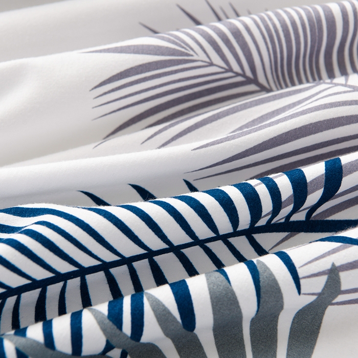 91家纺网 家纺一手货源 找家纺 圣楚家纺 2025新款清新水洗床笠 素叶