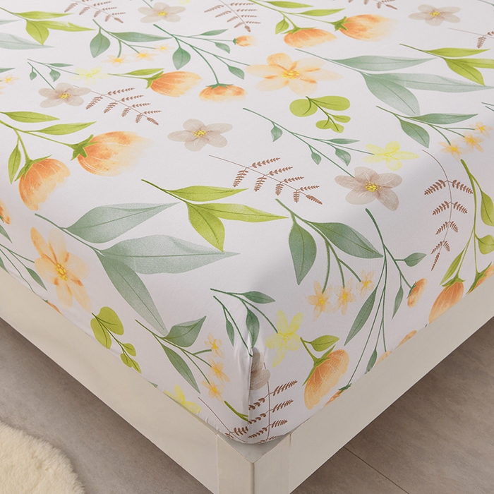 91家纺网 家纺一手货源 找家纺 圣楚家纺 2025新款清新水洗床笠 夏梦