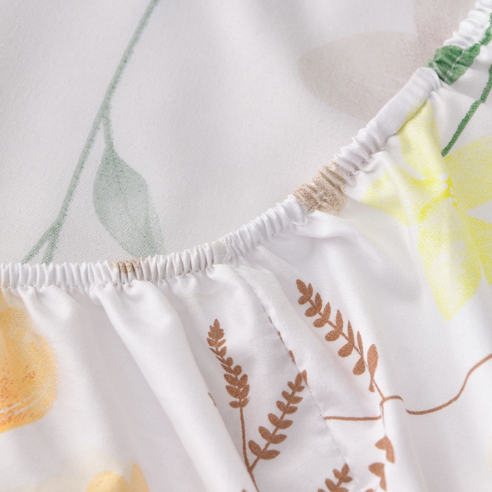 91家纺网 家纺一手货源 找家纺 圣楚家纺 2025新款清新水洗床笠 夏梦