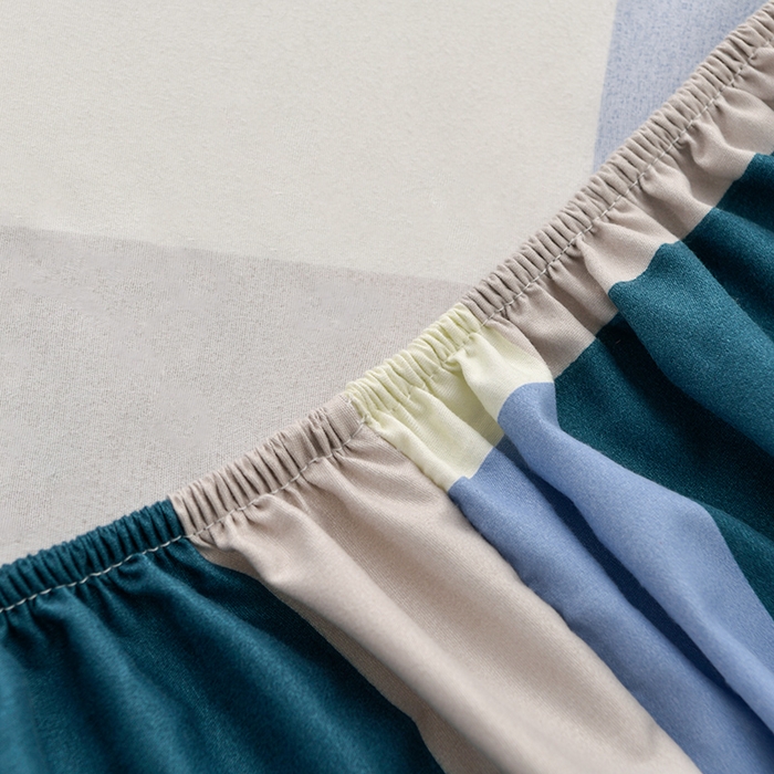 91家纺网 家纺一手货源 找家纺 圣楚家纺 2025新款清新水洗床笠 幽兰