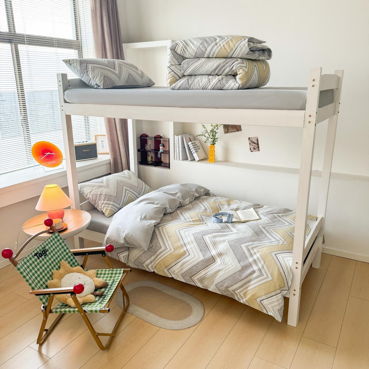 91家纺网 家纺一手货源 找家纺 涵宸2025新款全棉宿舍学生款三件套四件套 格韵