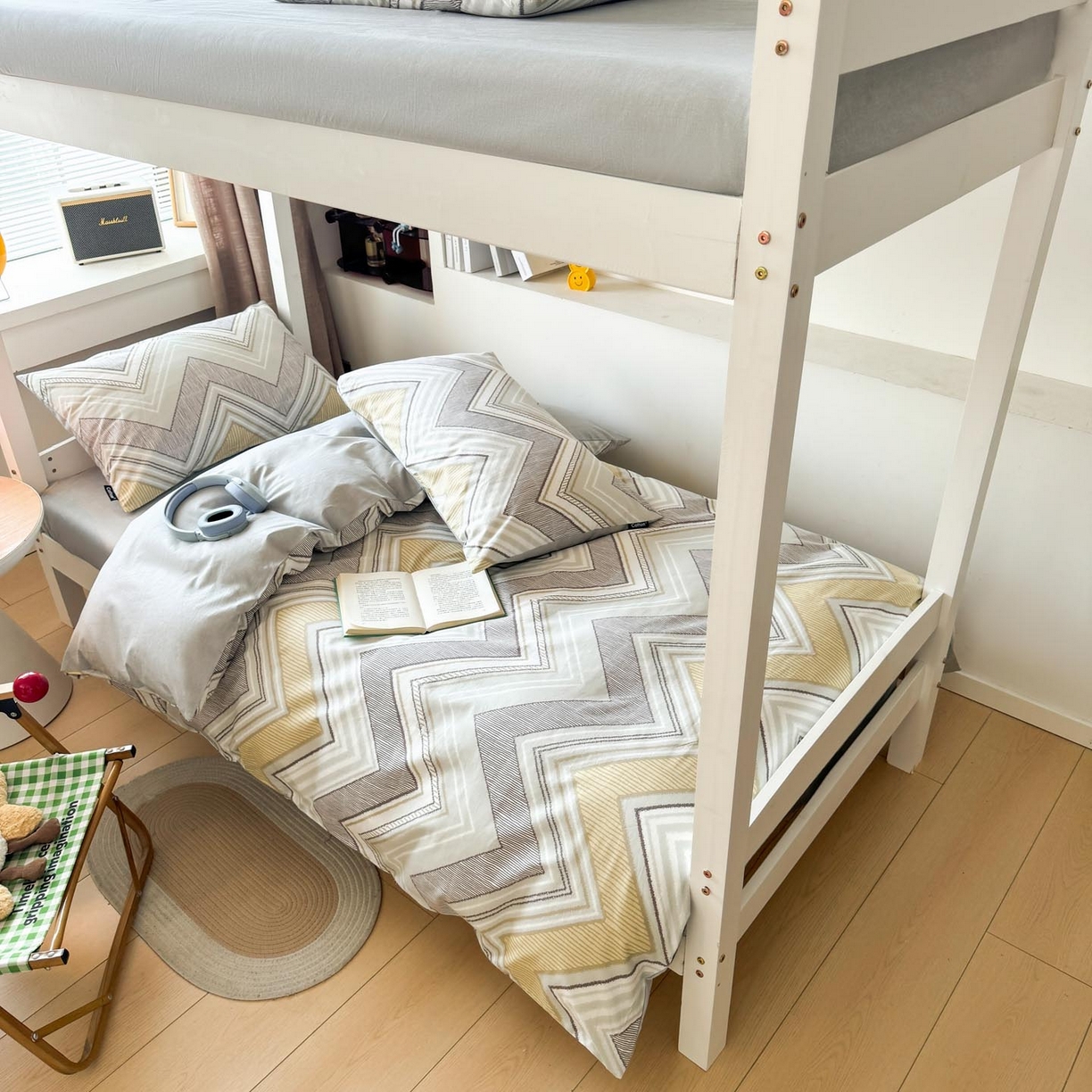 91家纺网 家纺一手货源 找家纺 涵宸2025新款全棉宿舍学生款三件套四件套 格韵