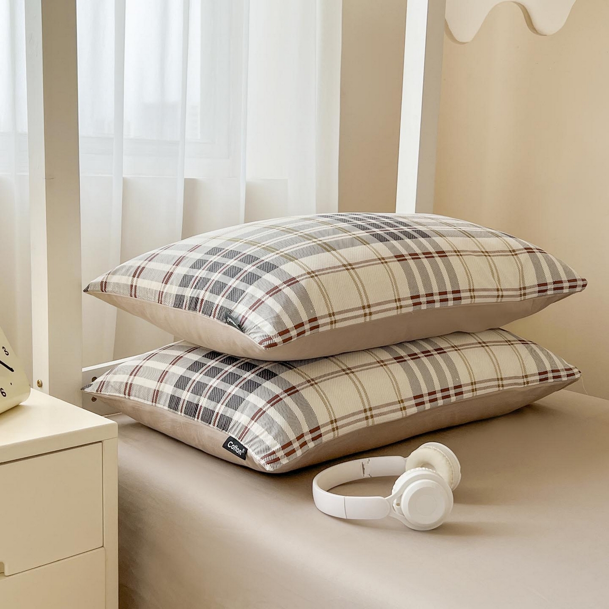 91家纺网 家纺一手货源 找家纺 涵宸2025新款全棉宿舍学生款三件套四件套 琥珀