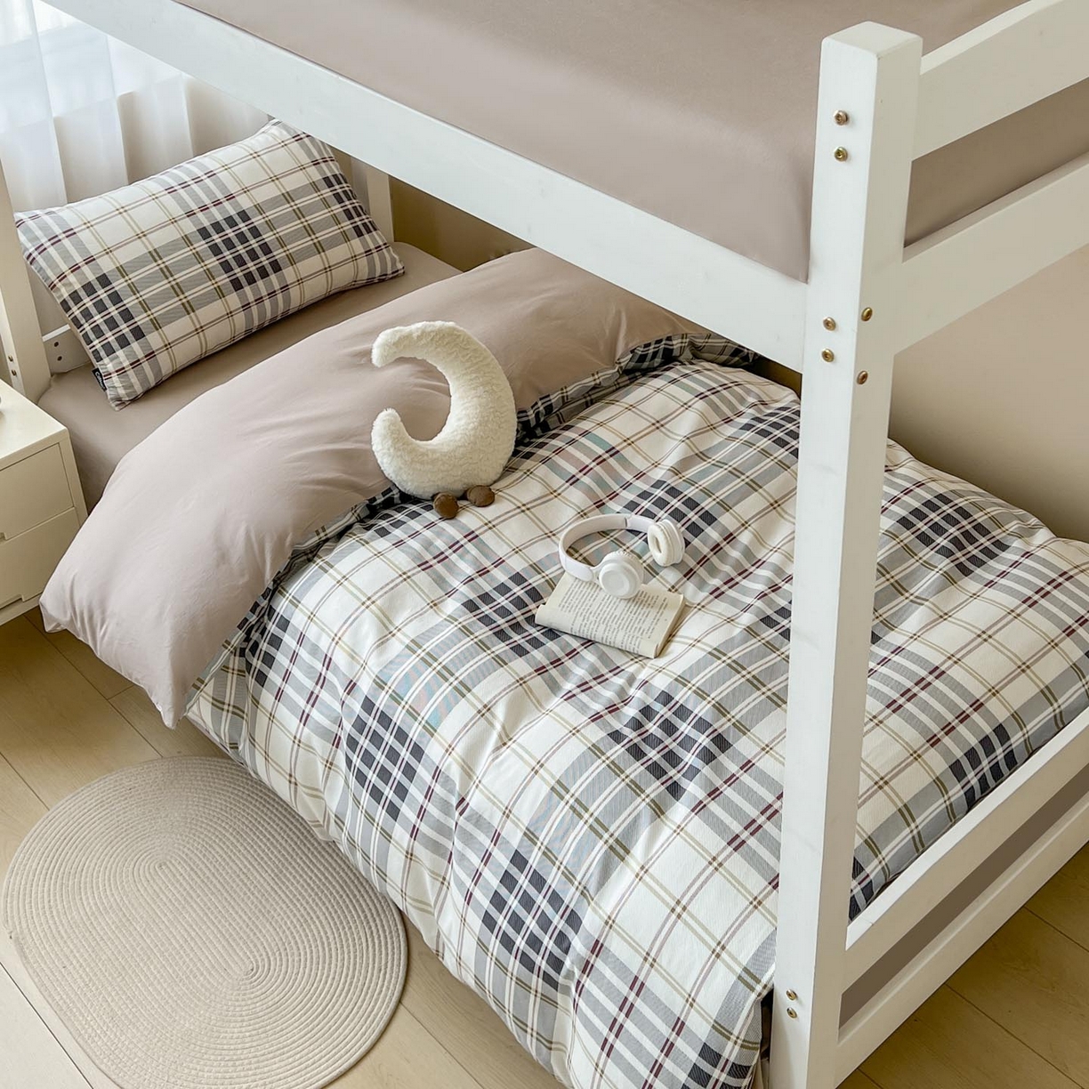 91家纺网 家纺一手货源 找家纺 涵宸2025新款全棉宿舍学生款三件套四件套 琥珀