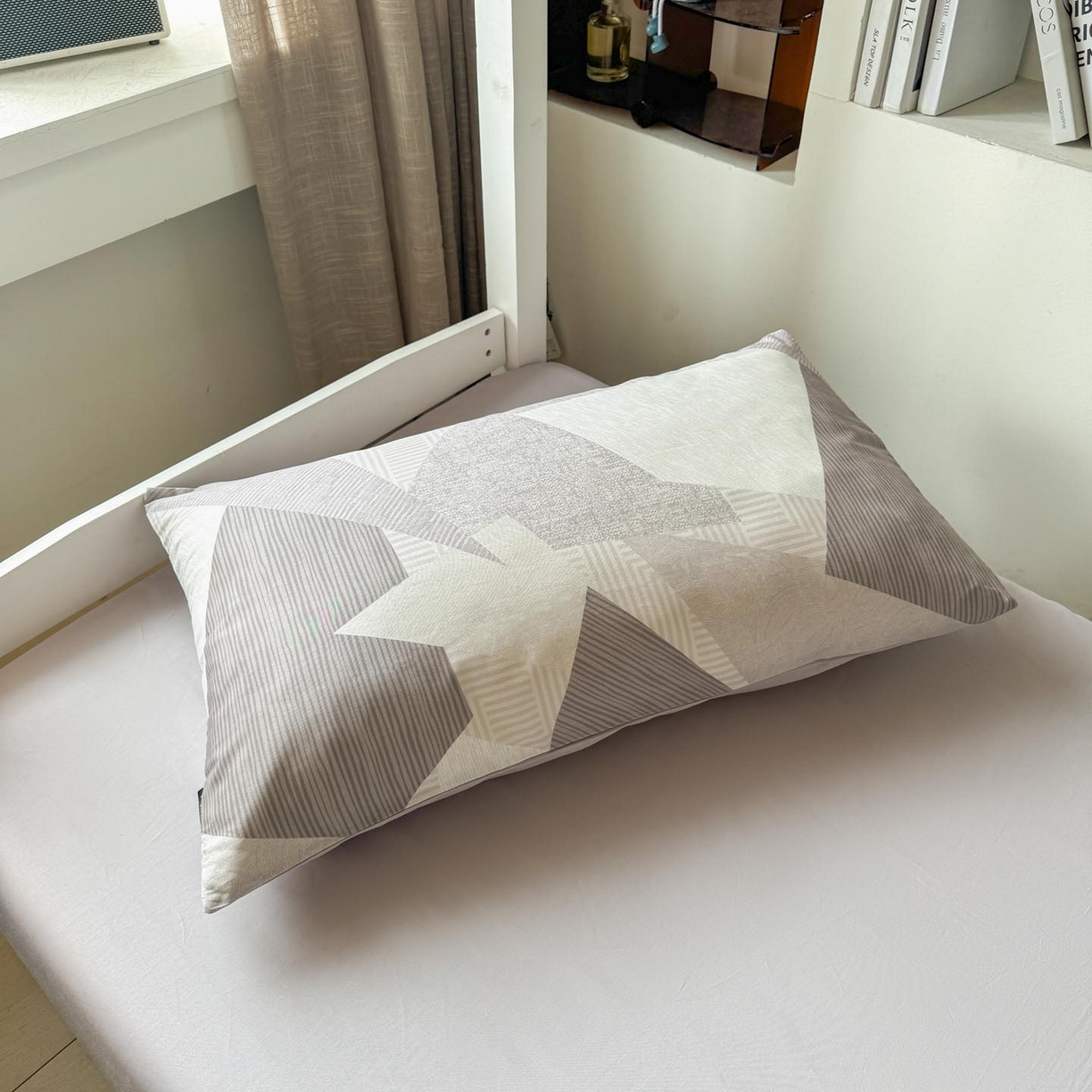 91家纺网 家纺一手货源 找家纺 涵宸2025新款全棉宿舍学生款三件套四件套 几何幻境