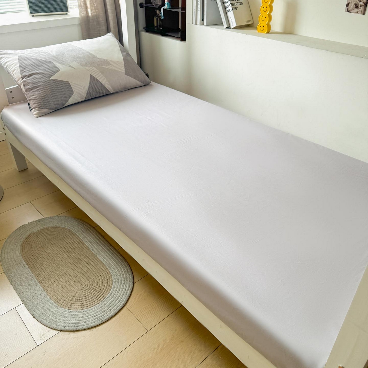 91家纺网 家纺一手货源 找家纺 涵宸2025新款全棉宿舍学生款三件套四件套 几何幻境