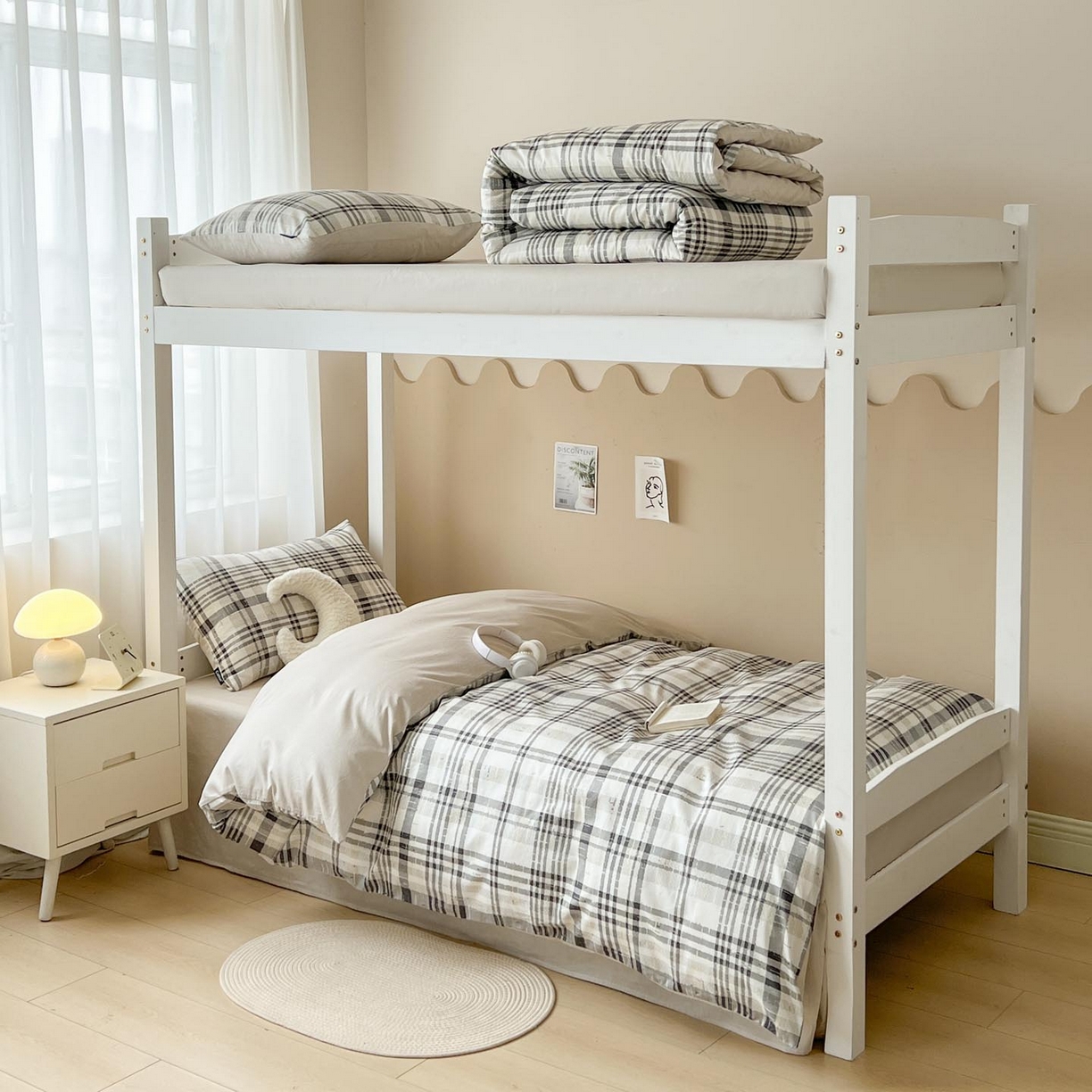 91家纺网 家纺一手货源 找家纺 涵宸2025新款全棉宿舍学生款三件套四件套 郎格