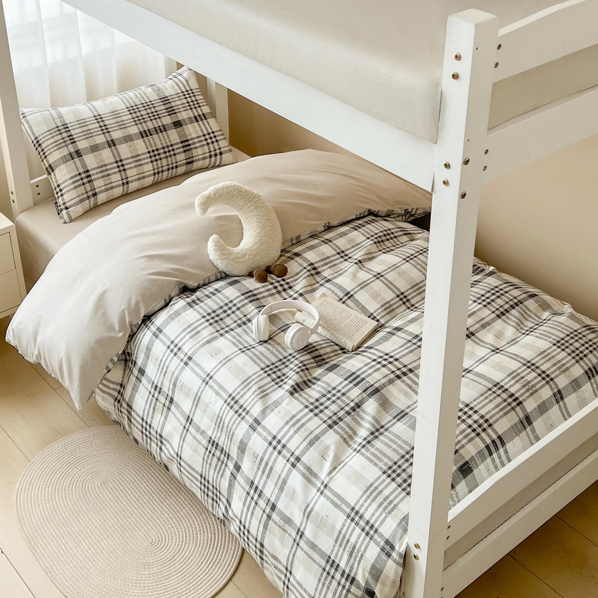 91家纺网 家纺一手货源 找家纺 涵宸2025新款全棉宿舍学生款三件套四件套 郎格