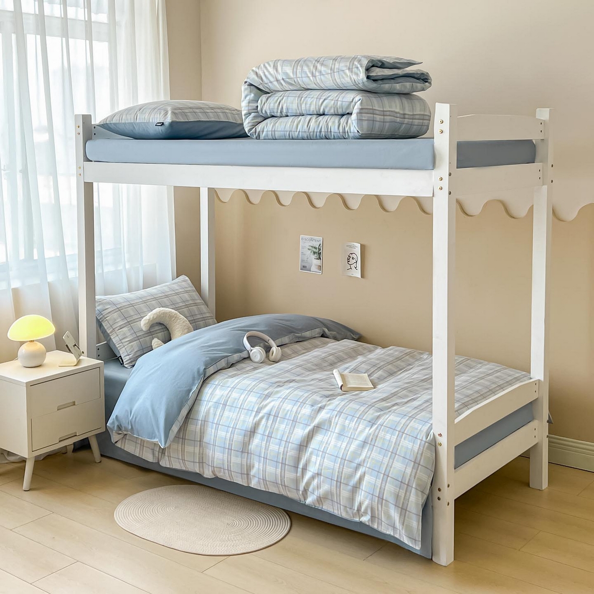 91家纺网 家纺一手货源 找家纺 涵宸2025新款全棉宿舍学生款三件套四件套 罗宾