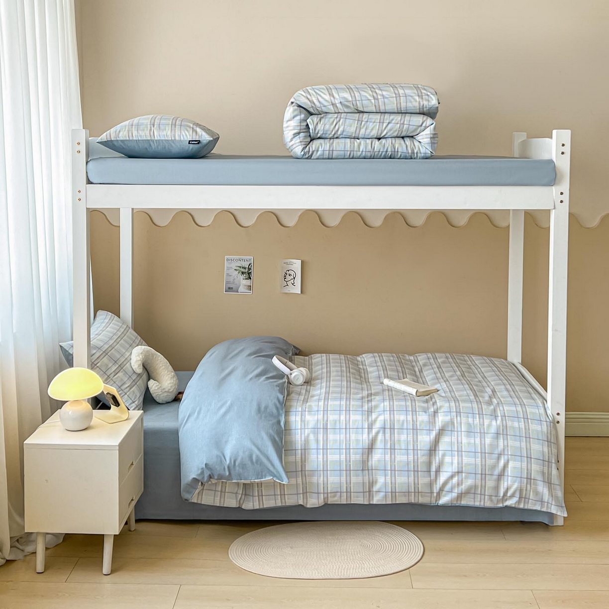 91家纺网 家纺一手货源 找家纺 涵宸2025新款全棉宿舍学生款三件套四件套 罗宾