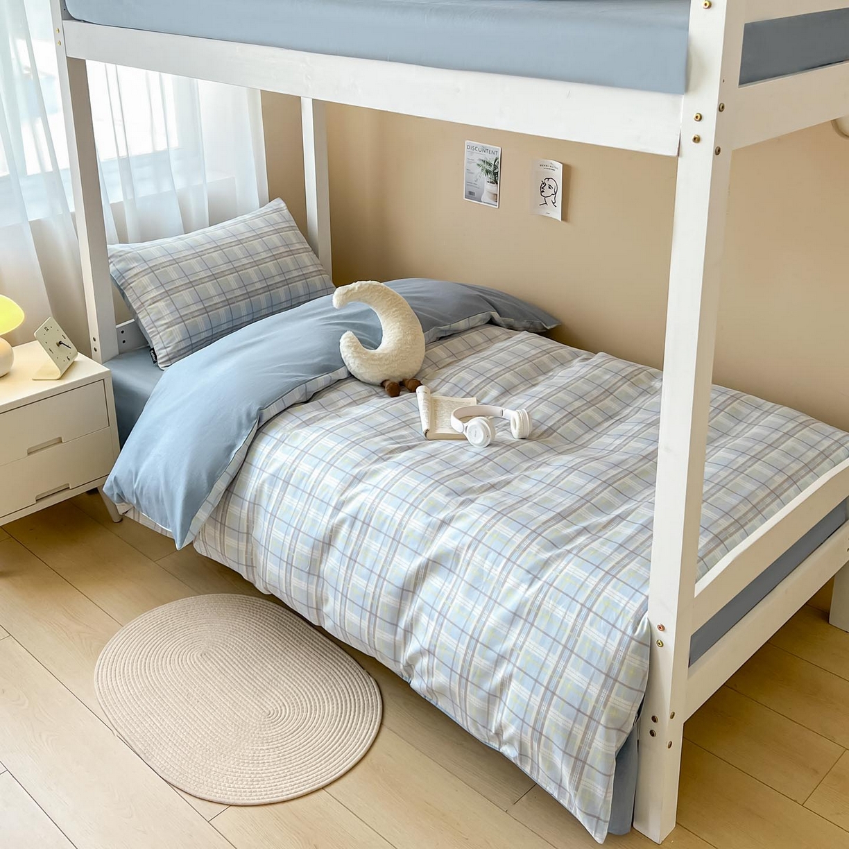 91家纺网 家纺一手货源 找家纺 涵宸2025新款全棉宿舍学生款三件套四件套 罗宾