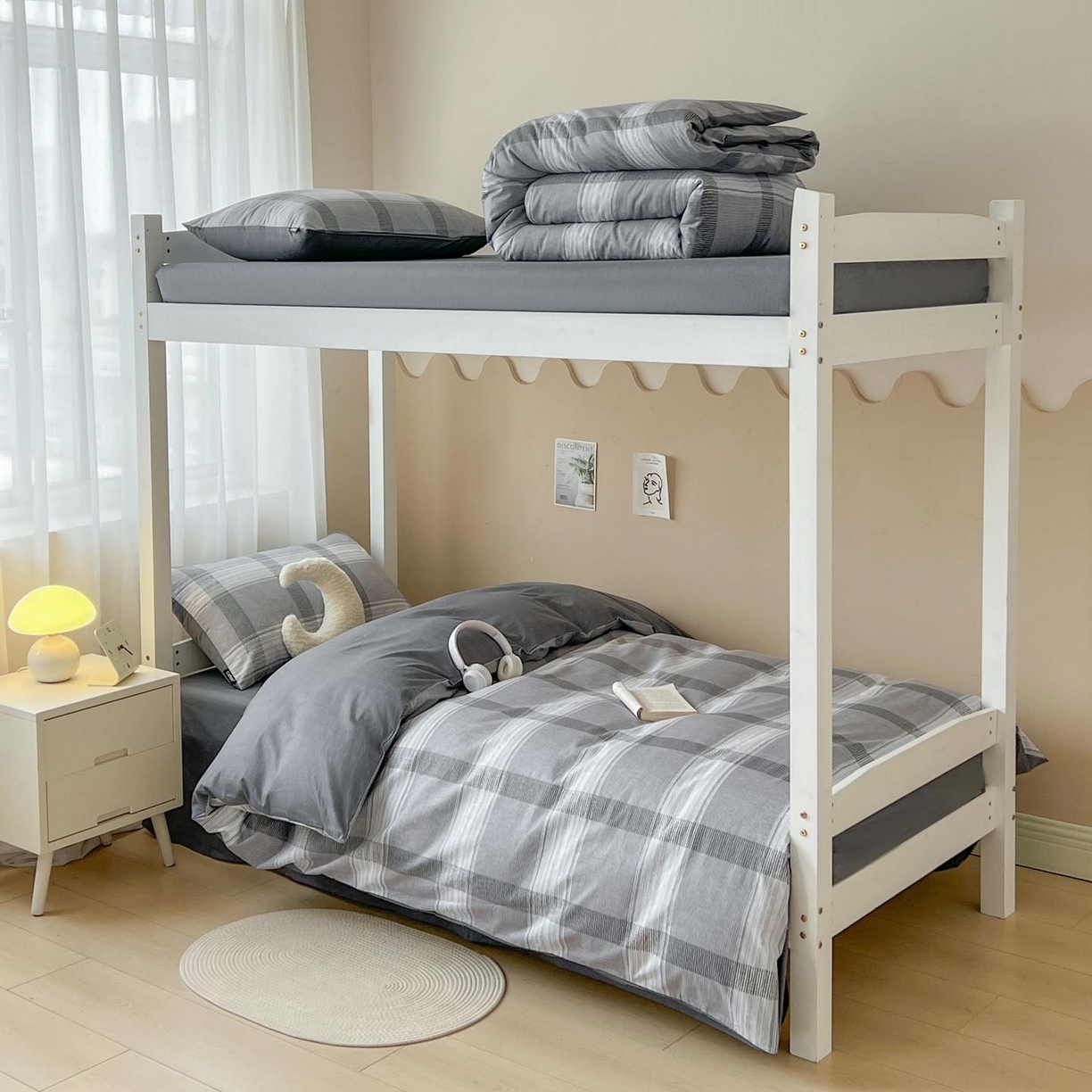 91家纺网 家纺一手货源 找家纺 涵宸2025新款全棉宿舍学生款三件套四件套 洛卡