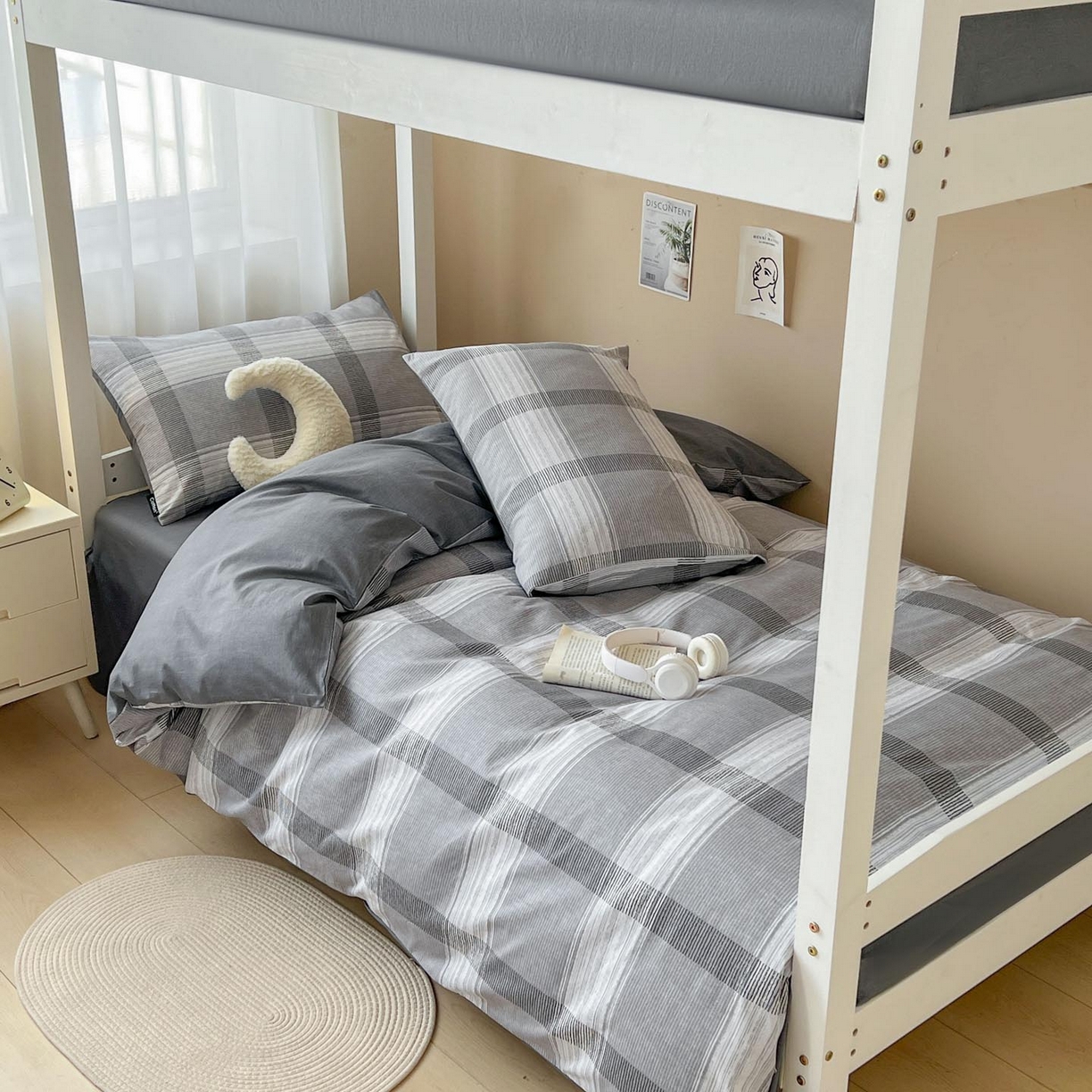 91家纺网 家纺一手货源 找家纺 涵宸2025新款全棉宿舍学生款三件套四件套 洛卡