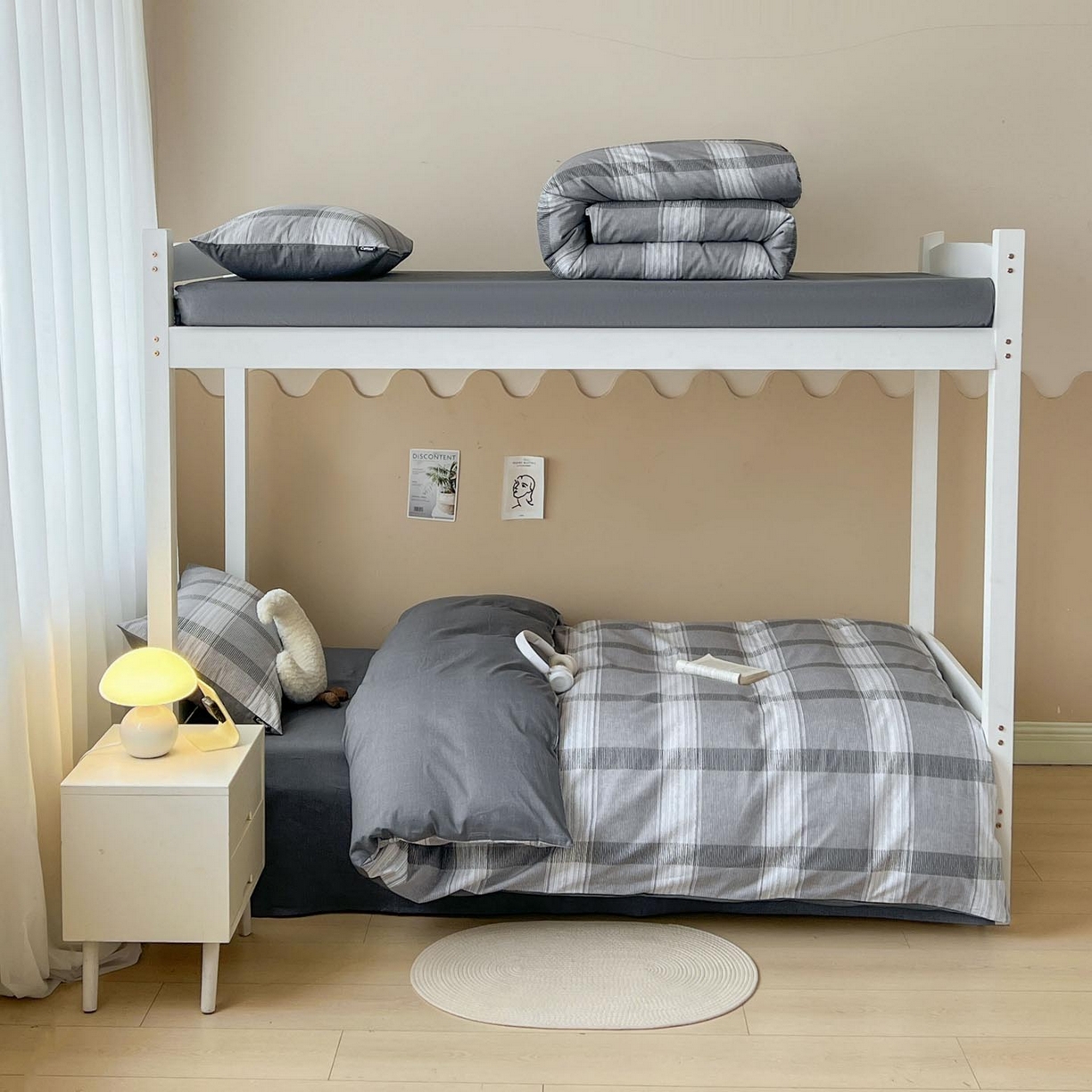 91家纺网 家纺一手货源 找家纺 涵宸2025新款全棉宿舍学生款三件套四件套 洛卡