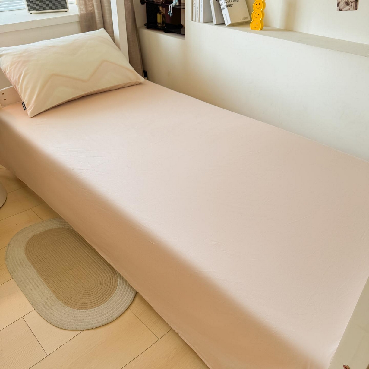 91家纺网 家纺一手货源 找家纺 涵宸2025新款全棉宿舍学生款三件套四件套 摩卡