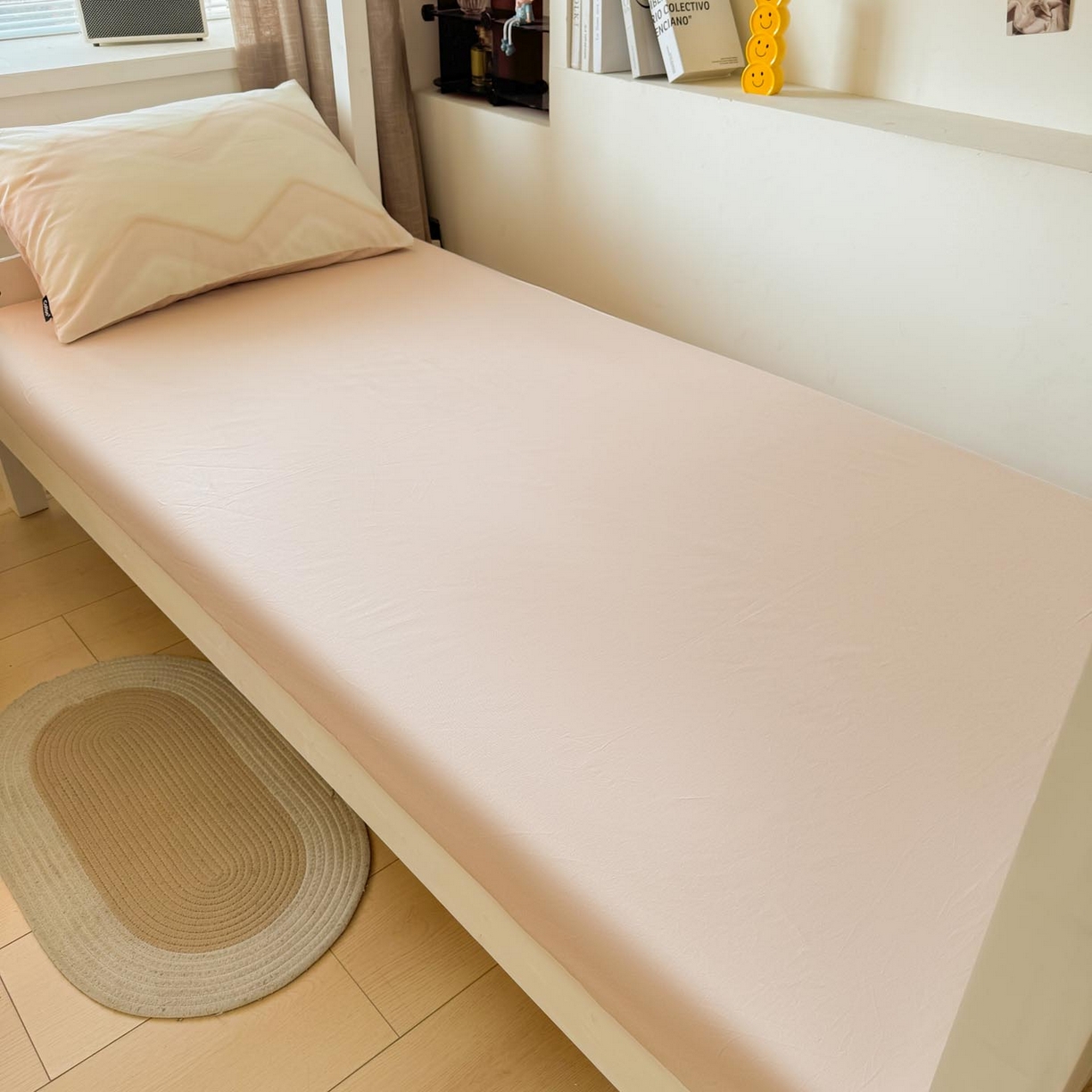 91家纺网 家纺一手货源 找家纺 涵宸2025新款全棉宿舍学生款三件套四件套 摩卡