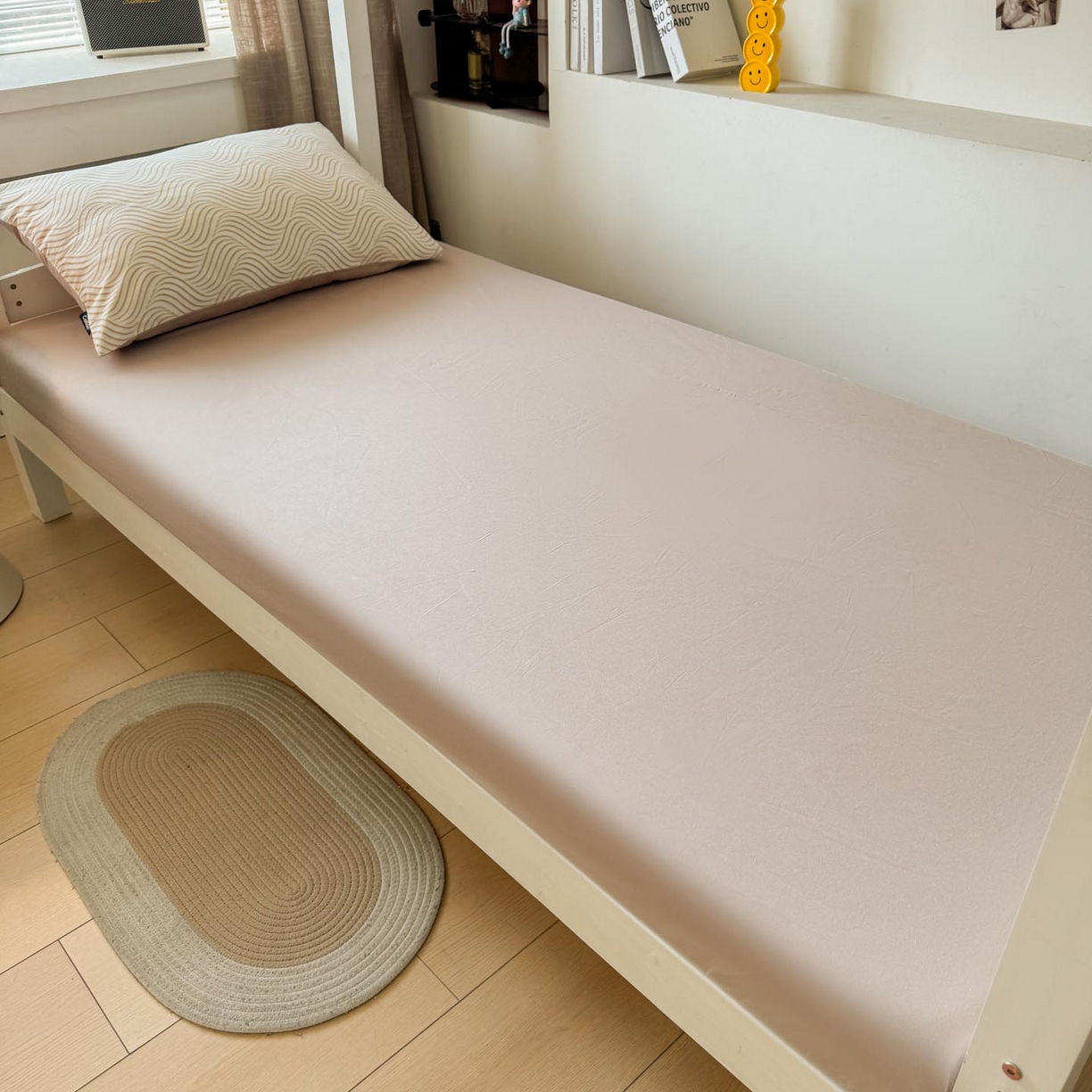 91家纺网 家纺一手货源 找家纺 涵宸2025新款全棉宿舍学生款三件套四件套 浅忆