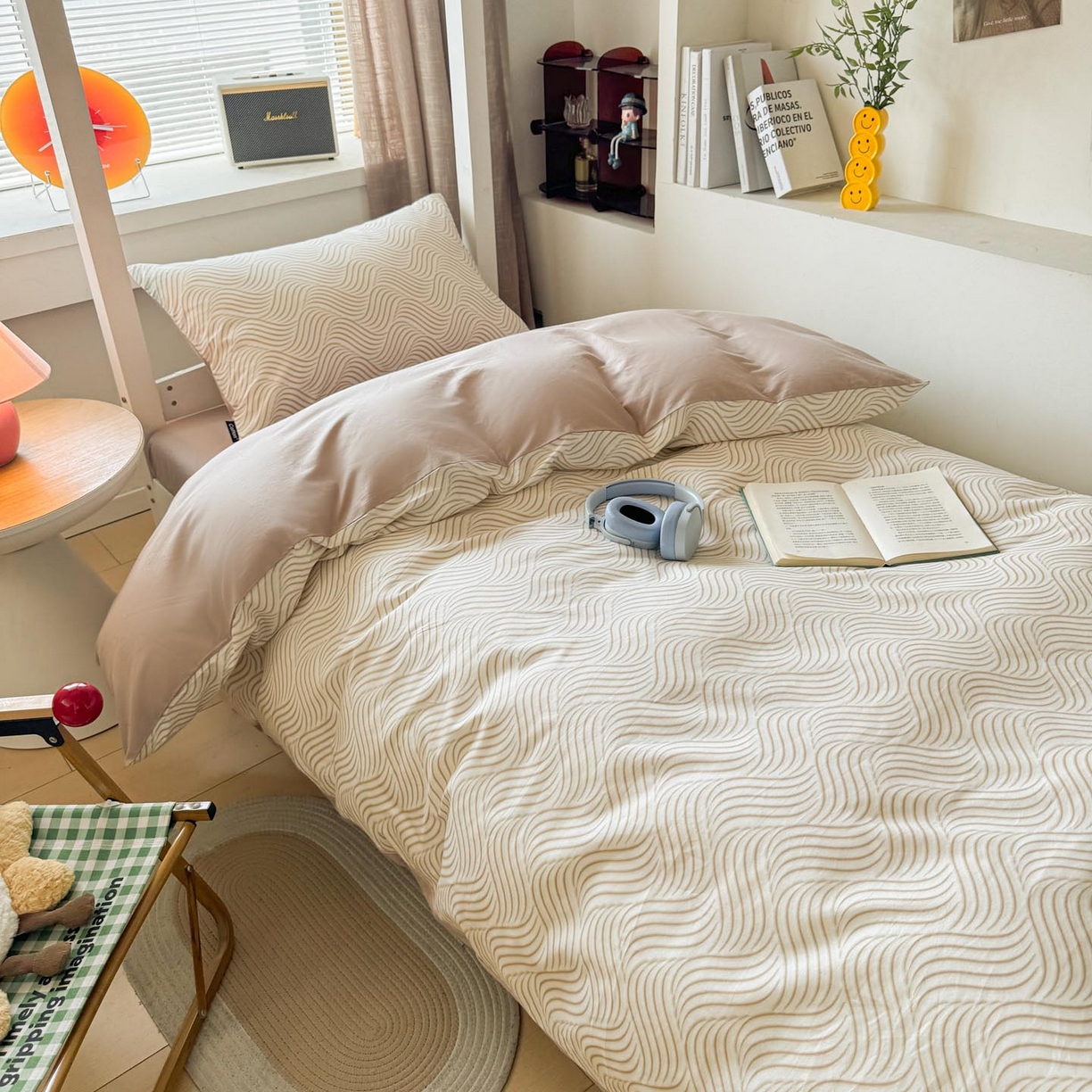 91家纺网 家纺一手货源 找家纺 涵宸2025新款全棉宿舍学生款三件套四件套 浅忆