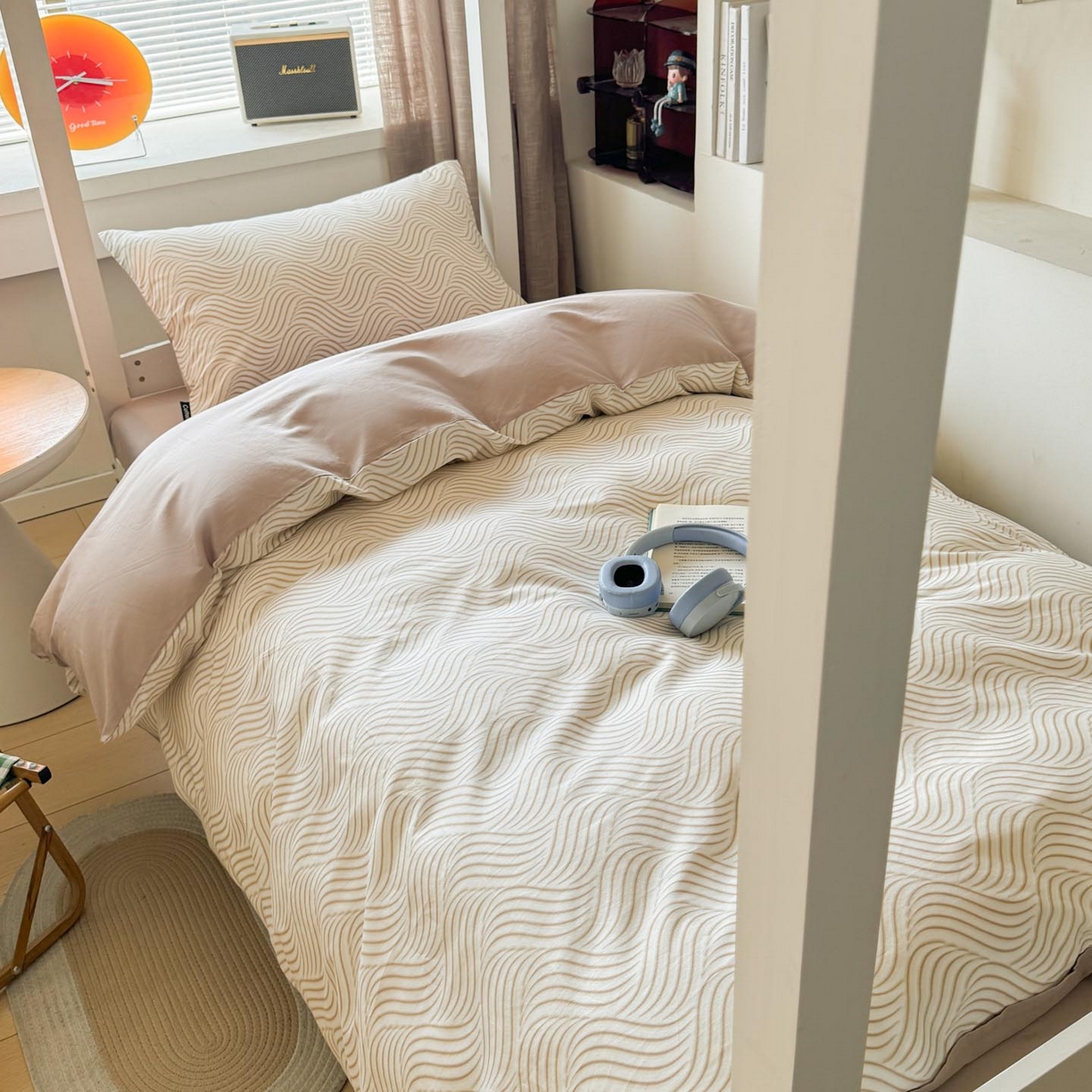 91家纺网 家纺一手货源 找家纺 涵宸2025新款全棉宿舍学生款三件套四件套 浅忆