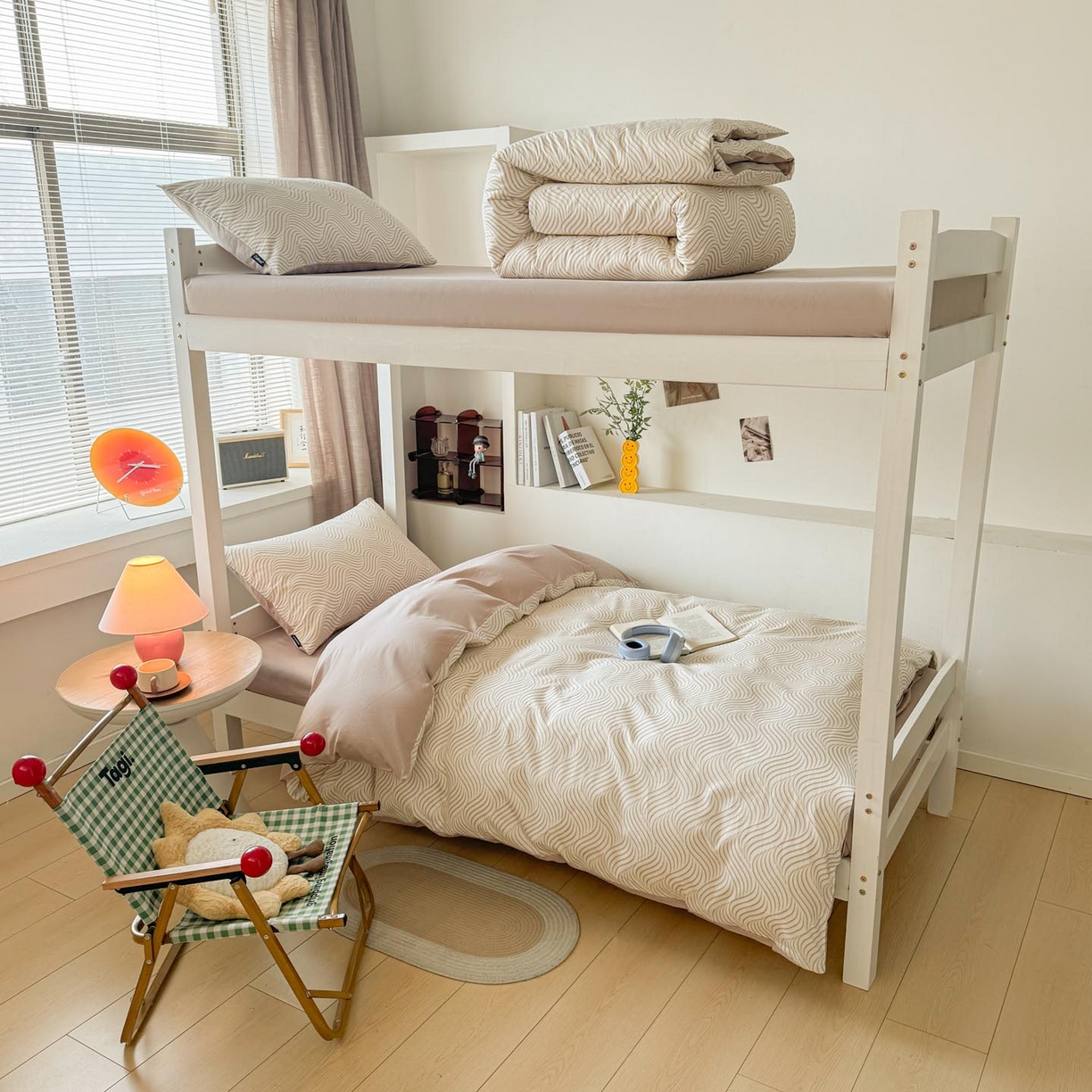 91家纺网 家纺一手货源 找家纺 涵宸2025新款全棉宿舍学生款三件套四件套 浅忆