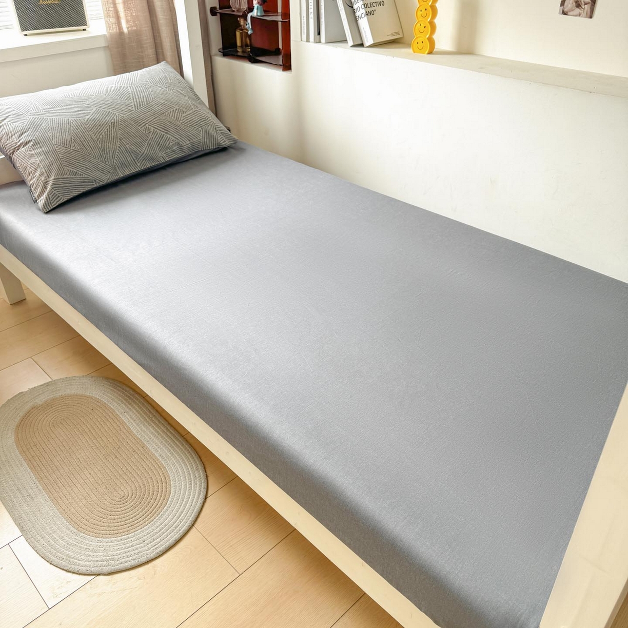 91家纺网 家纺一手货源 找家纺 涵宸2025新款全棉宿舍学生款三件套四件套 山林