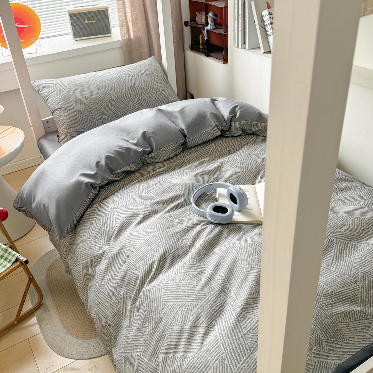 91家纺网 家纺一手货源 找家纺 涵宸2025新款全棉宿舍学生款三件套四件套 山林